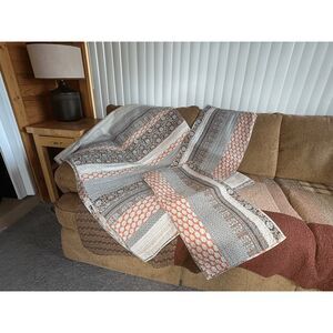 Quilt Market By Laura Hart King Size Quilt Set w/ Shams Cream/Brown, Cabincore